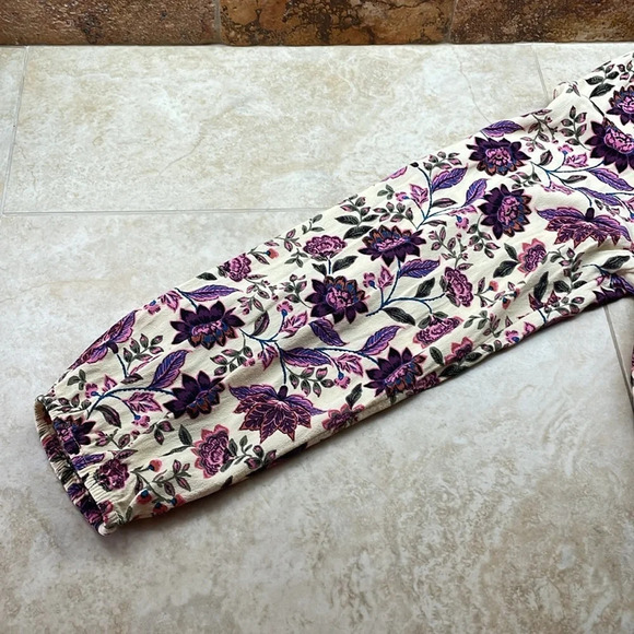 Torrid Women Floral Blouse Long Sleeve Rayon V-Neck Embroidered Purple Size 2/2X - Picture 8 of 16